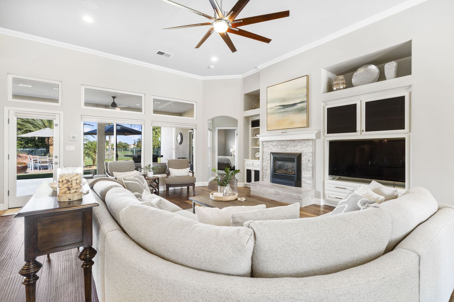 Bright living room photography